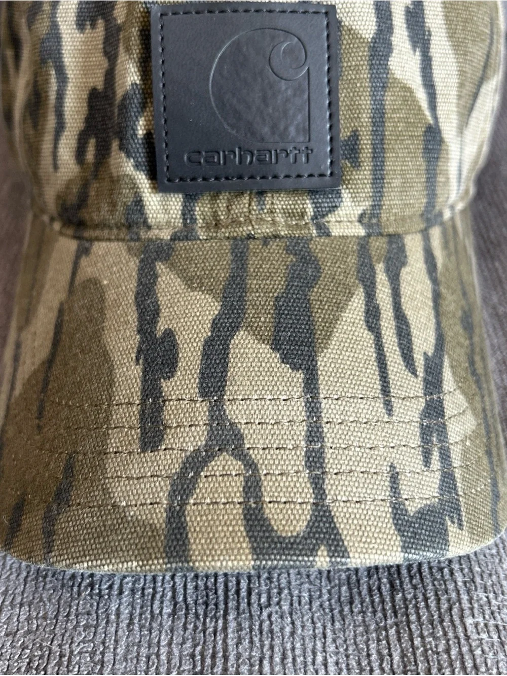 Carhartt Baseball Cap Hat Camo Mossy Oak Camouflage Men’s Adjustable Green Black